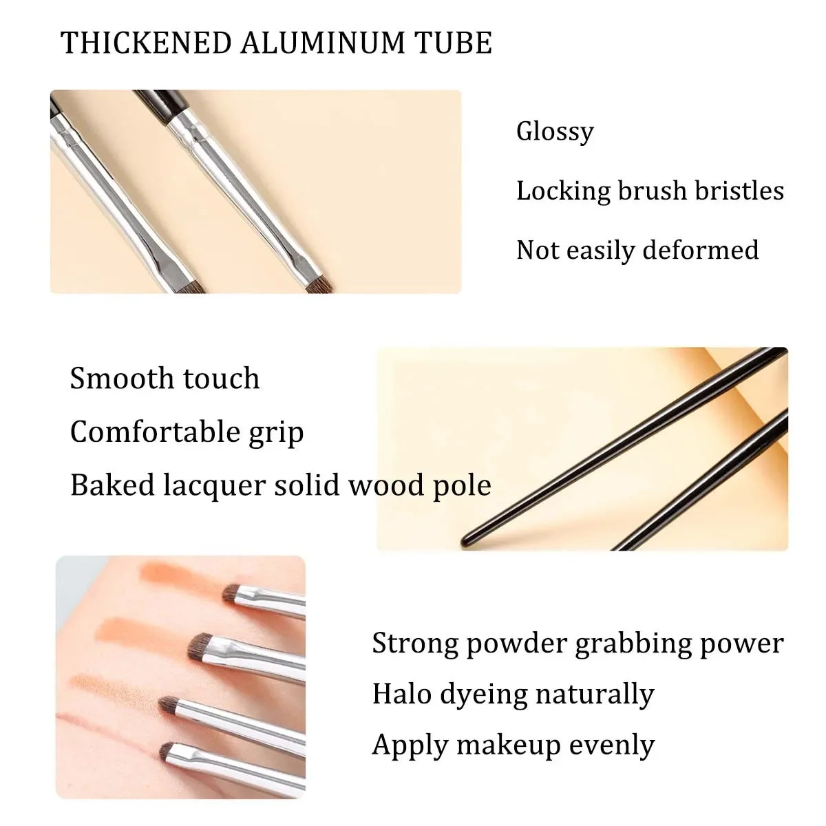 Including 4 Eyeshadow Brushes-ultra-soft Eyeliner Brush Detailed Zpaxo