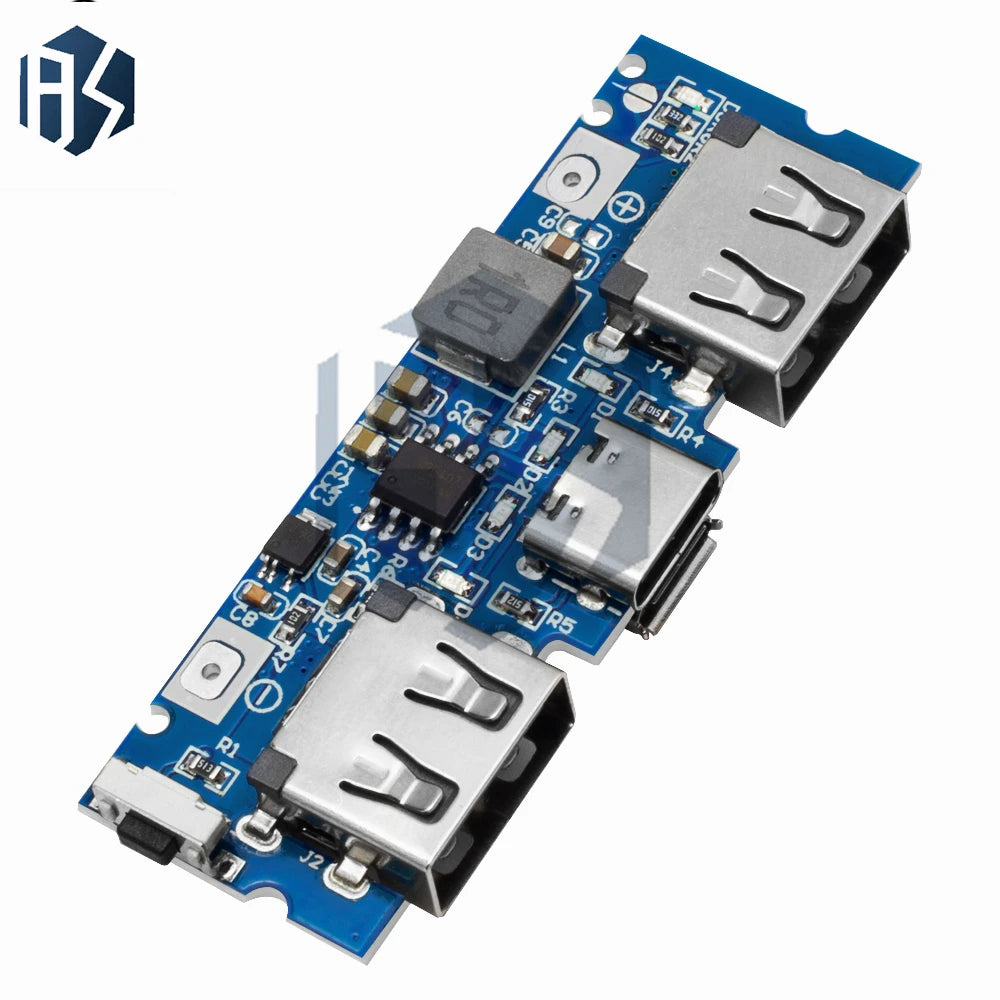 1 Optional 5V 2 4A 18650 Boost Charger Board Dual Type-c Micro USB Zpaxo