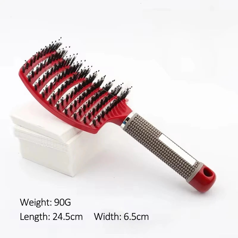 Anti-Static Detangling Hair Brush – Wet & Dry Massage Comb Detangling Hair Brush Zpaxo SZ01-Red