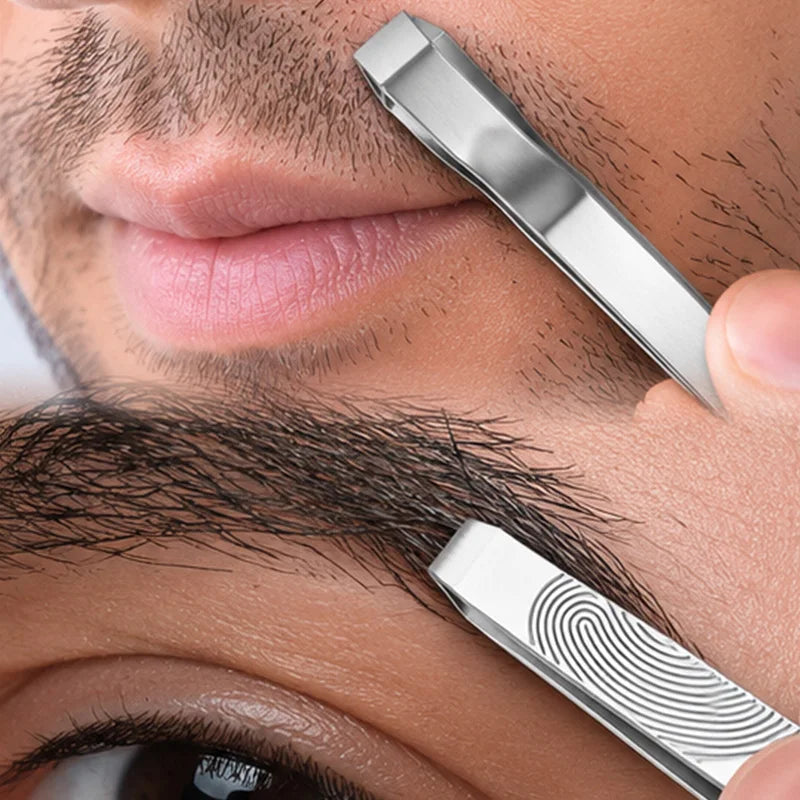 High-Precision Eyebrow Tweezers for Wide-Mouth Ergonomic Non-Slip Grip for Brow & Facial Hair, Stainless Steel Makeup Tools Zpaxo