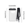 Transparent Waterproof Phone Case Touch Screen Under 7.0 inches Phone Cover with Lanyard Phone Sealed Bag Swimming Diving Zpaxo Black