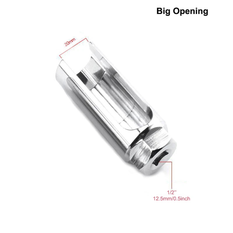 1pc Universal 22mm 1/2'' Drive Car Oxygen Lambda Sensor Socket Wrench Removal Installation Tool Professional Car Accessories Zpaxo White wide mouth