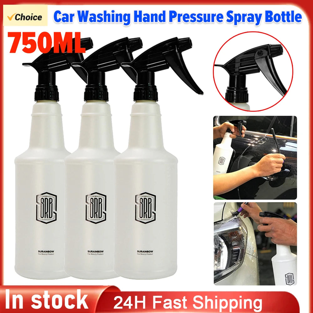 1-3PCS Spray Bottles 750ML Refillable Empty Spray Bottles for Car Washing Cleaning Plant Watering Spray Bottle Zpaxo