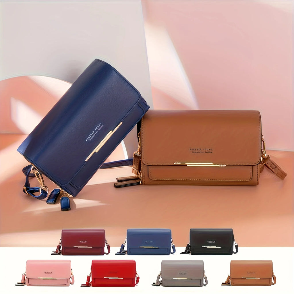 Fashionable Crossbody Bag Mobile Phone Card Wallet RFID Protective