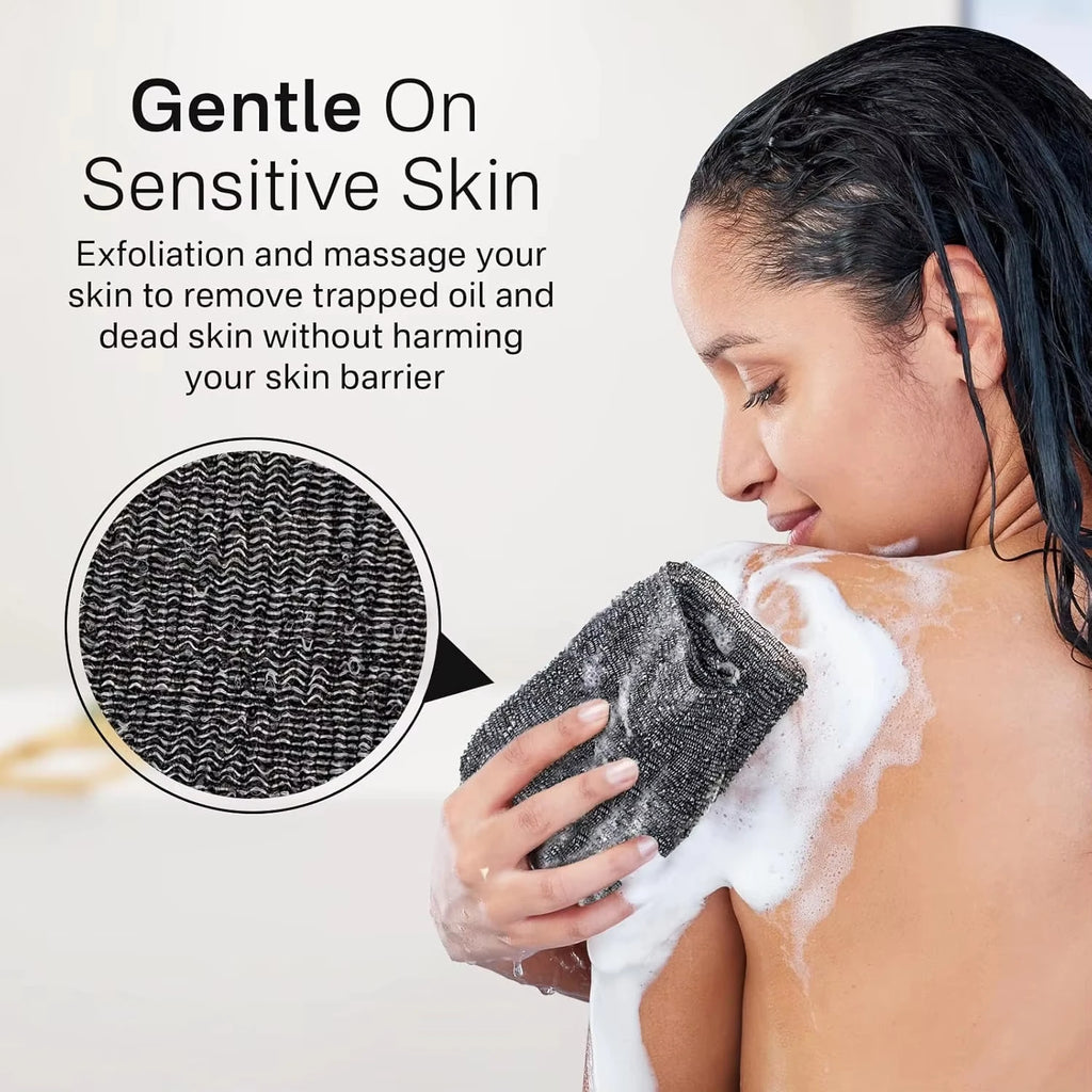 Japanese Exfoliating Bath Scrub Towel – Body Back Wash Cloth