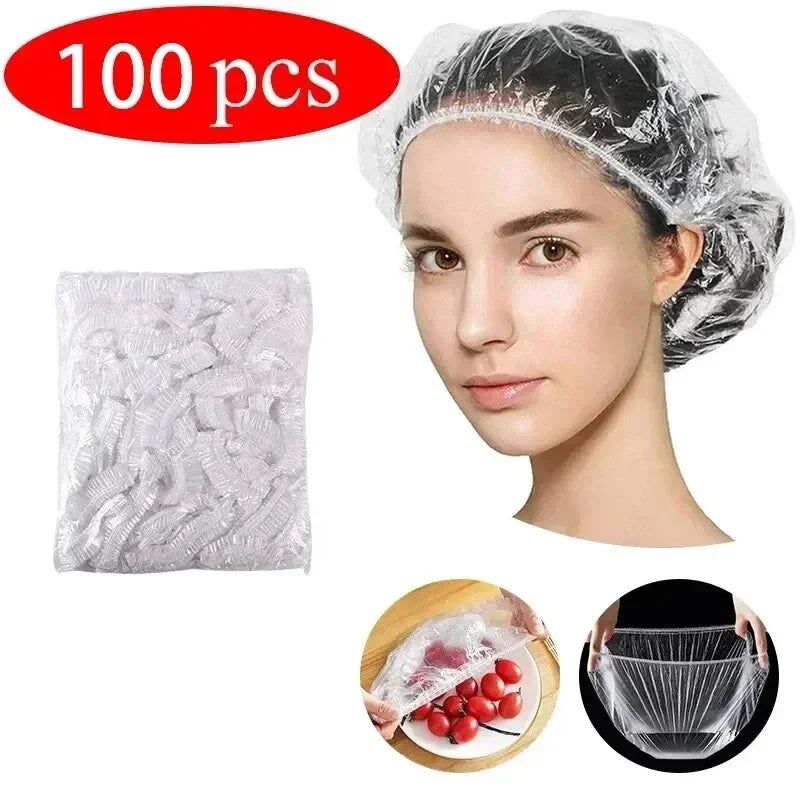 Reusable Stretch Lids & Disposable Shower Caps – 100/200pc