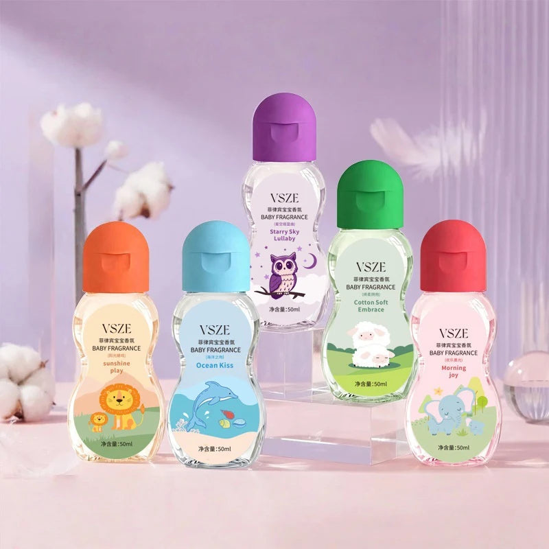 Baby Friendly Plant Extract Soft Scent Perfume Fresh Light Fragrance Natural Skin Calming Aroma Kids Home Daily Use 50ml Zpaxo