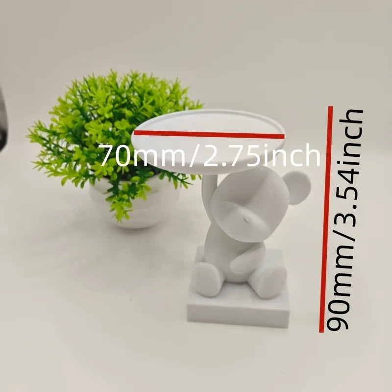 Cute Bear Trinket Dish Multifunctional Small Storage Organizer Desk