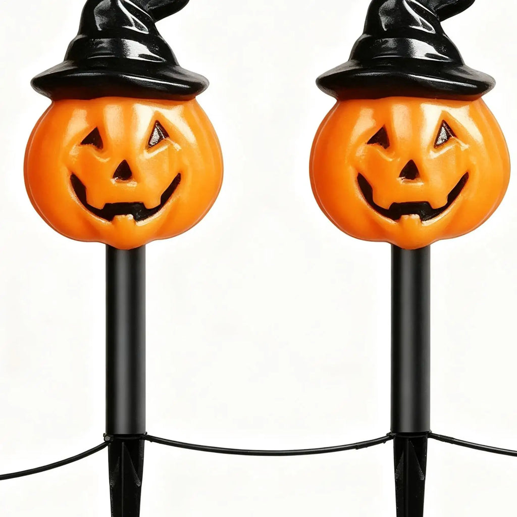 Halloween Solar Stake Lights Outdoor 5 Pumpkin Garden Decorations