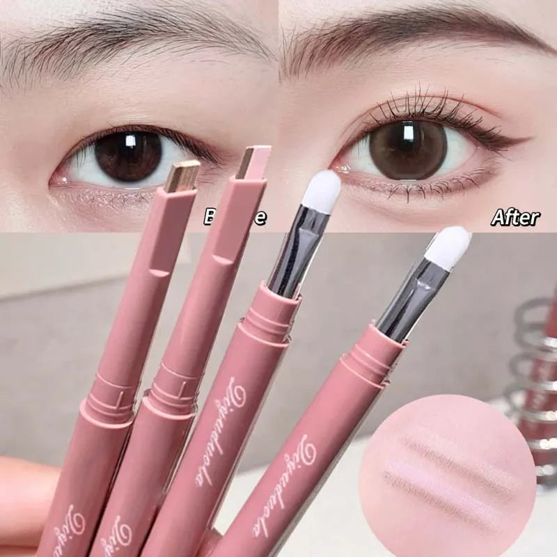Brightening Aegyo Sal Pencil Waterproof Natural Dual-Color Lying Silkworm Under-Eye Highlighter Shadow Stick Contour Eyes Makeup Zpaxo