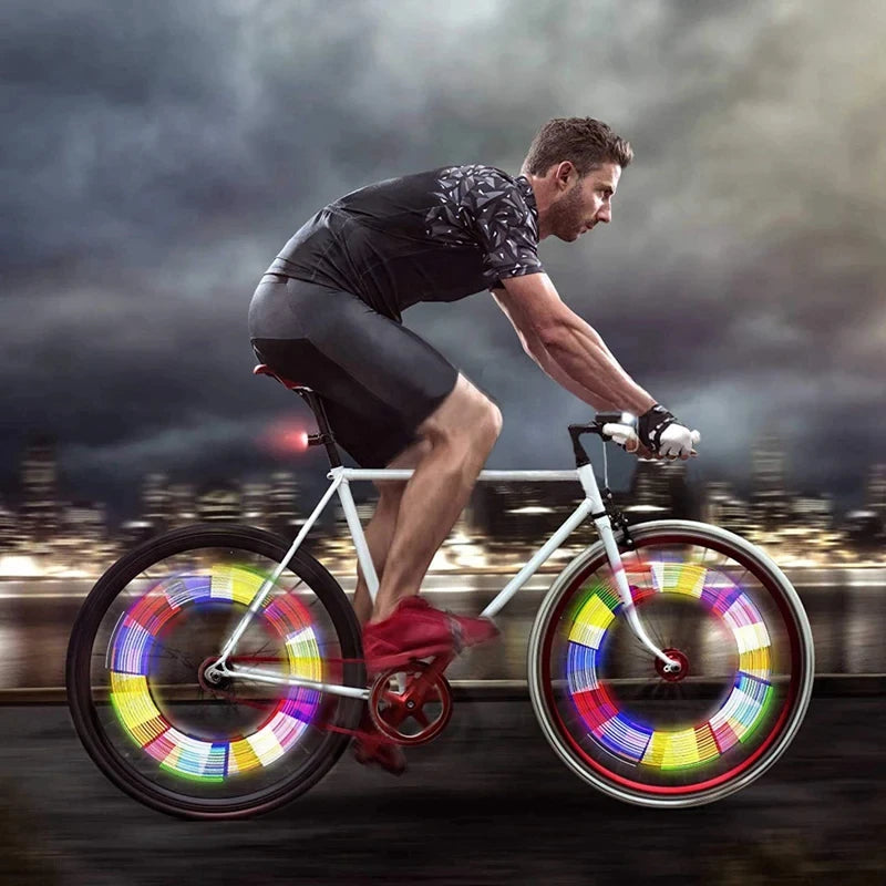 12PCS/Bag Bicycle Wheel Spokes Reflective Sticker Tube Strip Warning Light DIY 7.5cm MTB Cycling Reflector Reflective Safety Kit Zpaxo