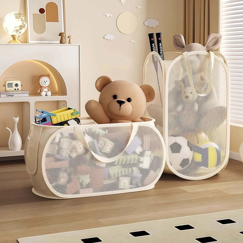 Large Capacity Mesh Storage Basket Breathable Multi-functional Toy