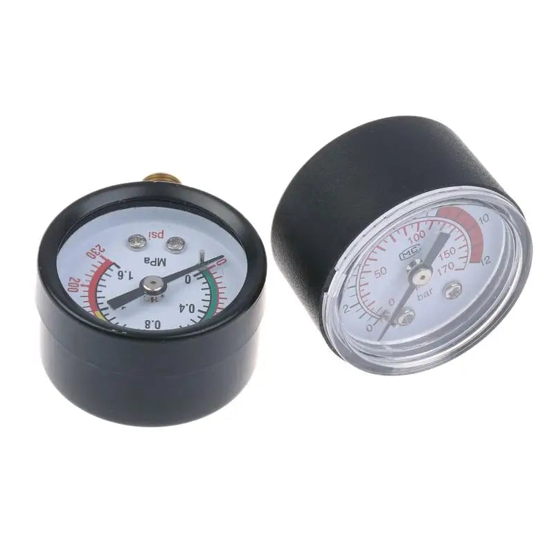 1Pc Pressure Gauge Air Compressor Pneumatic Hydraulic Fluid 0-12Bar / 0-170PSI Easy To Read Dial Measuring Instrument Zpaxo