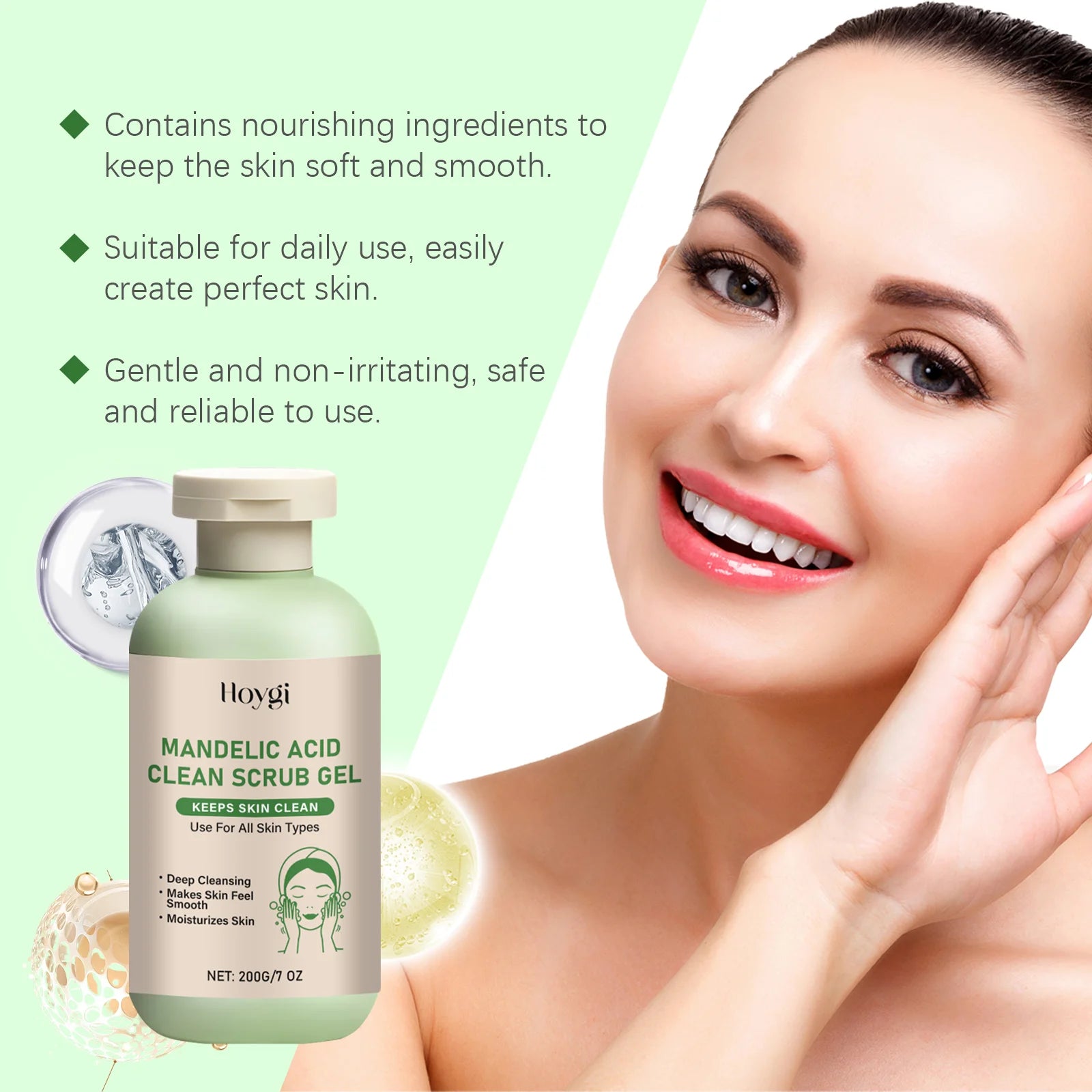Hoygi Mandelic Acid Body Scrub Gel – Exfoliate & Smooth Skin Body Exfoliating Scrub Zpaxo