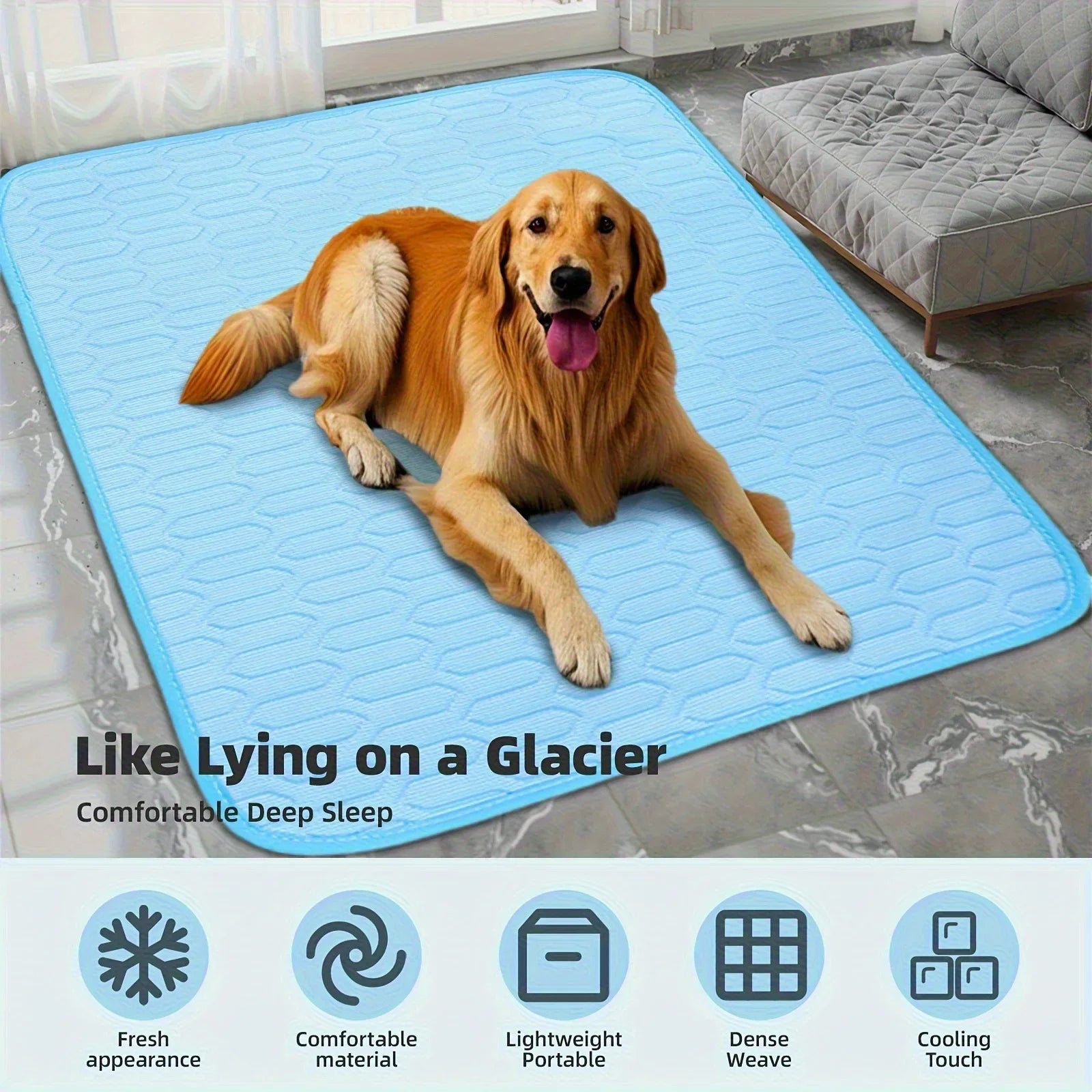 Pet Cooling Mat Summer Dog Cold Bed Extra Large Small Big Dogs Zpaxo