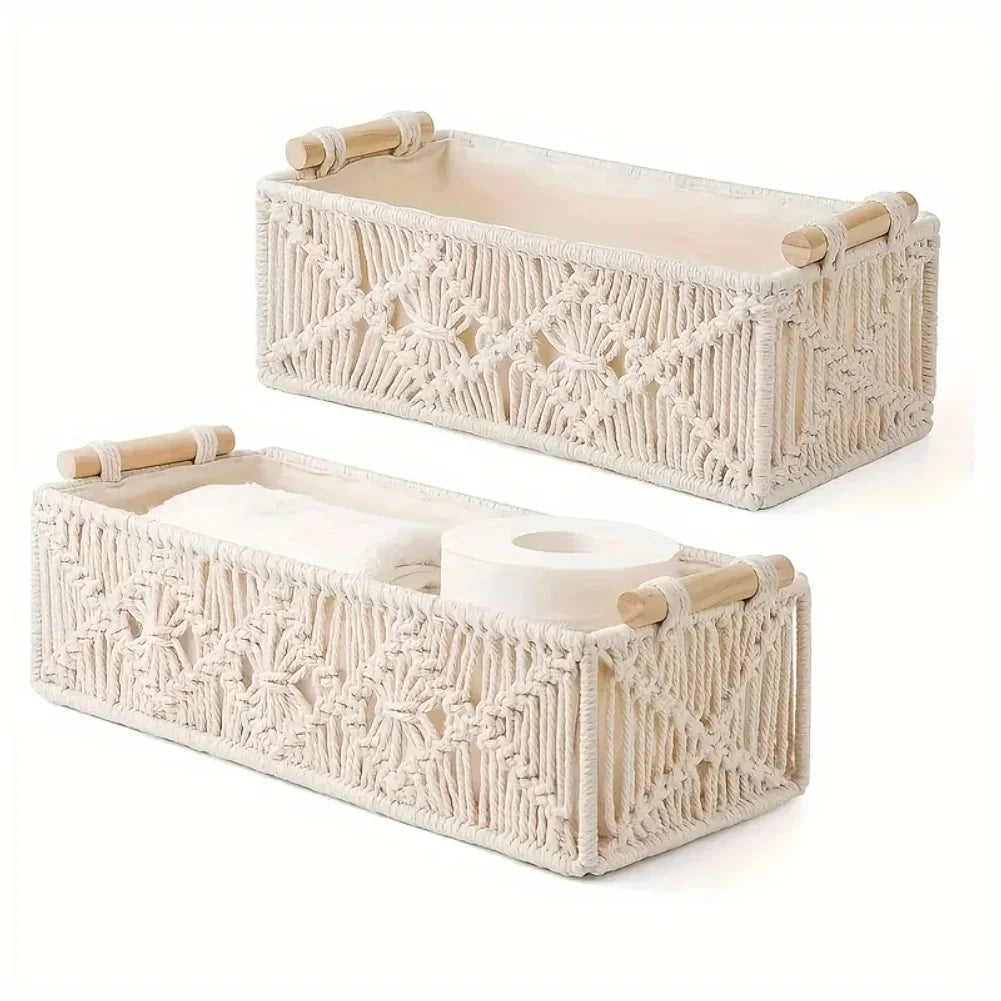 Grid Sorting Organizer for Home, Bathroom, Bedroom, Living Room - Boho Decor Storage Basket, Bathroom Organizers & Storage Zpaxo