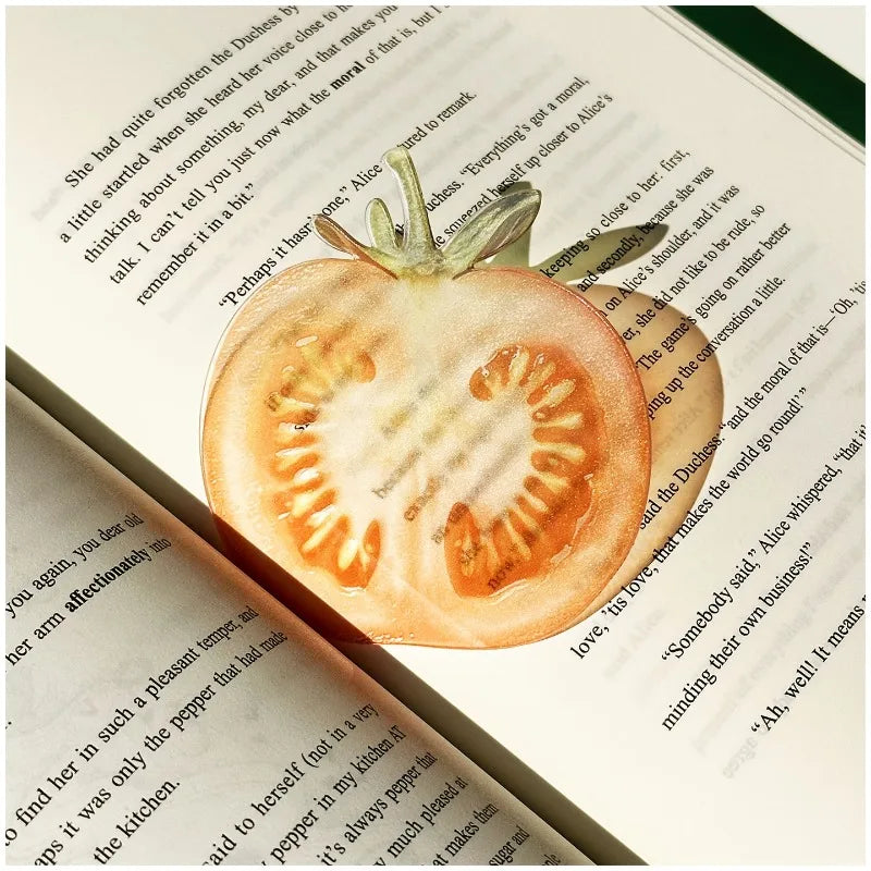 Fruit-shaped Acrylic Bookmark Grap Fig Design Semi-transparent Cute