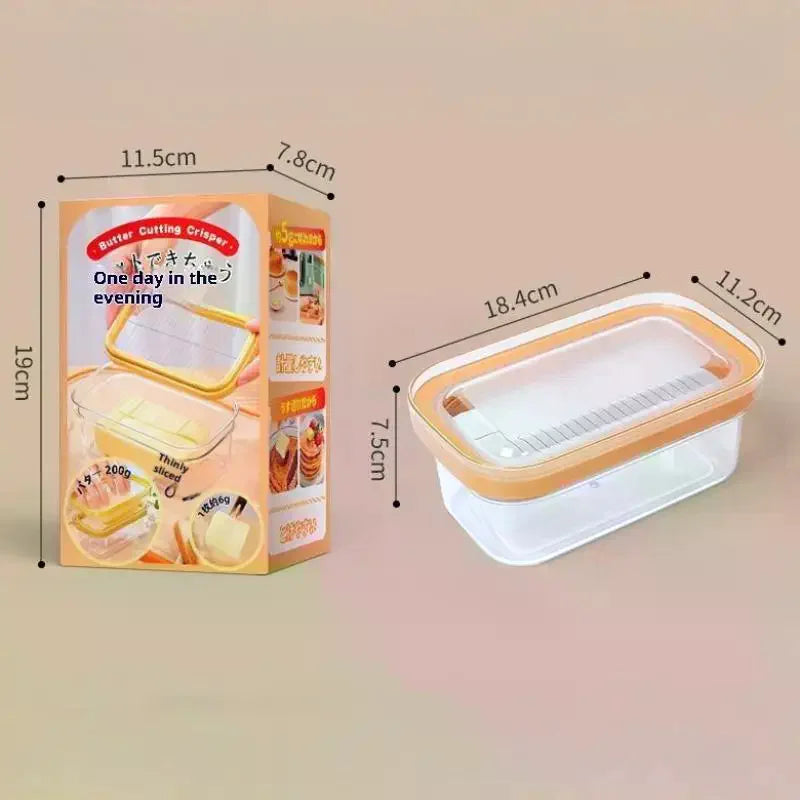 Refrigerator Butter Dish Box With Lid Slicers Case Knife Gadget Kitchen Tool Fridge Storage Lid Cutter Slicing Cheese Board Sets Zpaxo