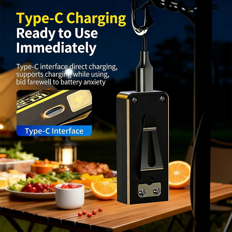 Mini COB LED Flashlight USB Rechargeable – Clip & Magnet EDC