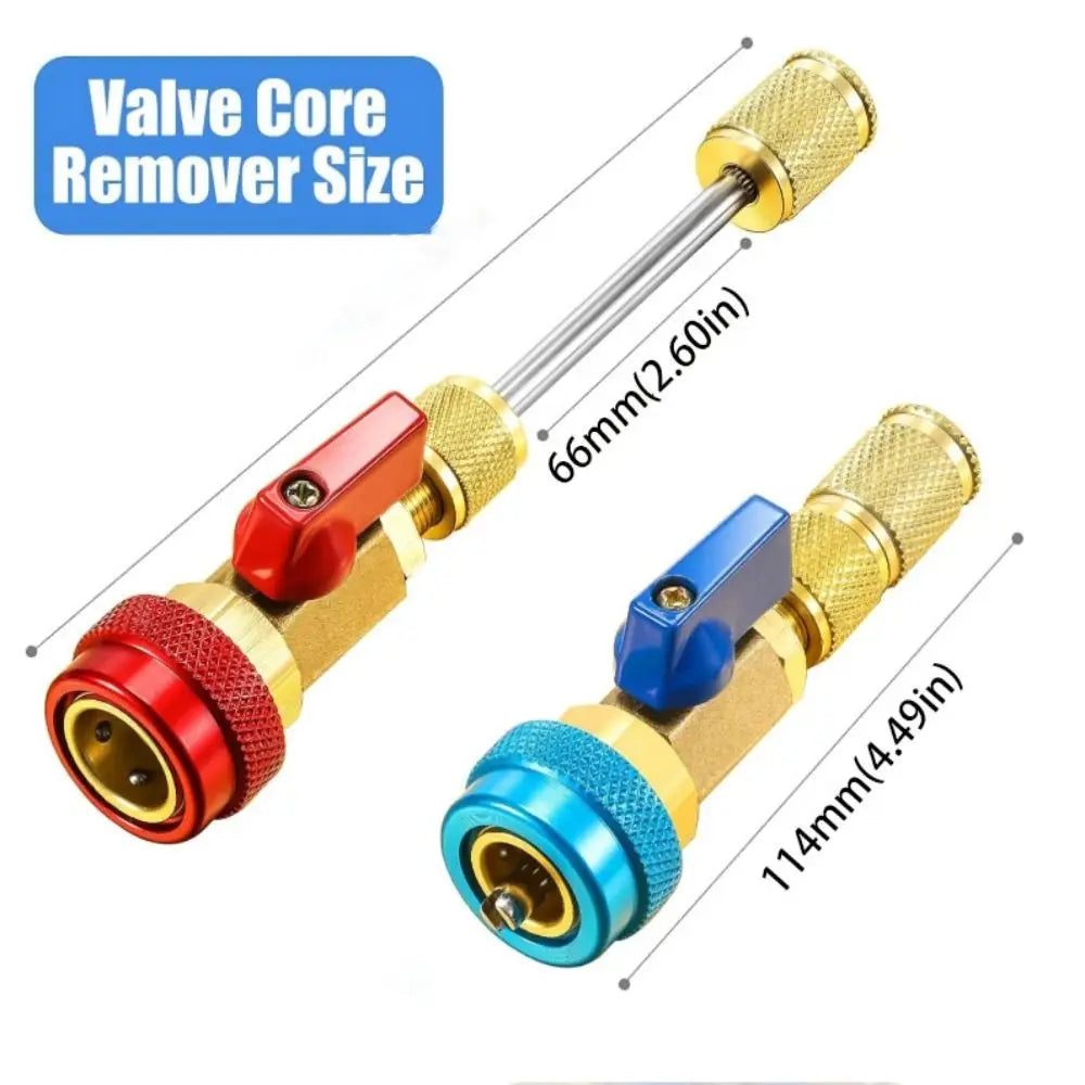 Ergonomic Design Valve Core Removal Tool Quick Remover High Low Side High Low Pressure Tool Replace Tool Installation Tool Zpaxo