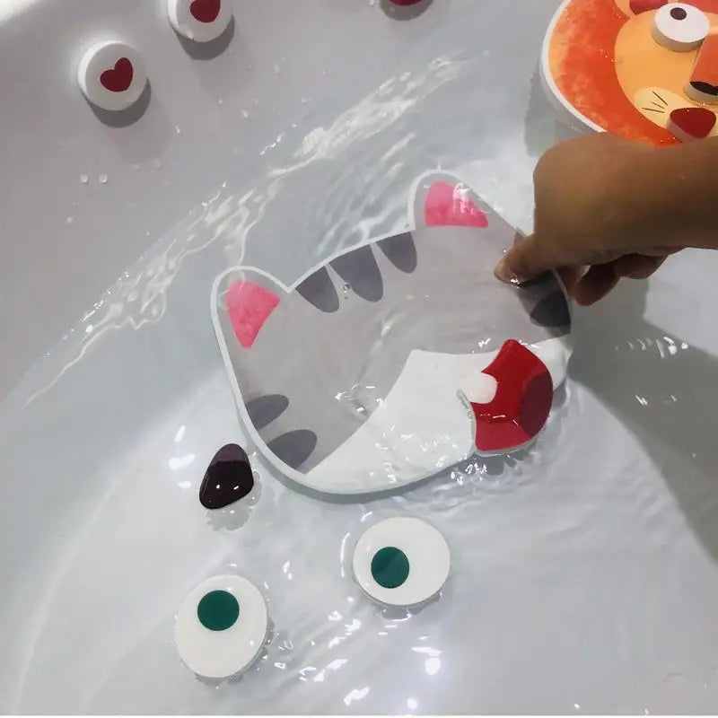 Toddler Bath Puzzle Bathtub Toddler Puzzle Toy Develop Fine Motor Skills Wall Suction Foam Activity for Kindergarten Home Travel Zpaxo