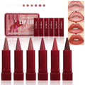 Long-lasting and easy to color matte rotating lipstick pen, natural waterproof and not easy to decolorize lip liner set Zpaxo Army green