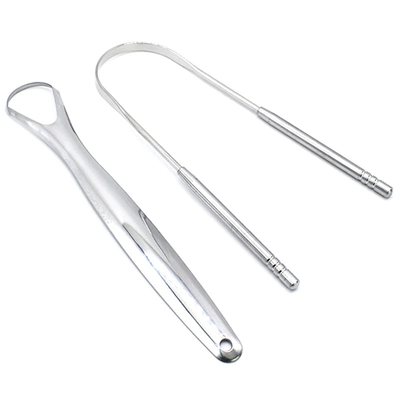 Tongue Scraper Stainless Steel Cleaner Oral Care Hygiene Dental