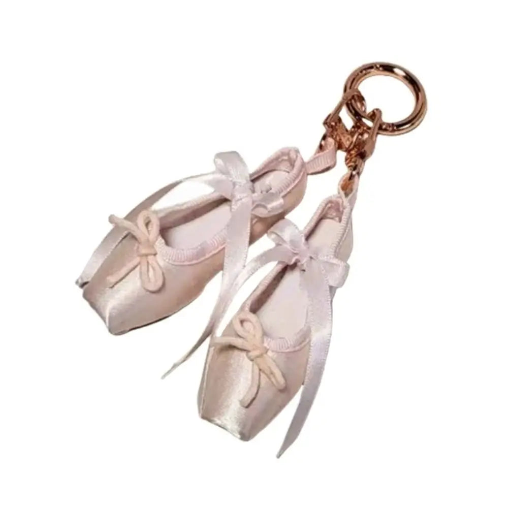 Bag Pendant Ballet Shoes Keychain Pink Handmade Mini Keyring Phone Zpaxo