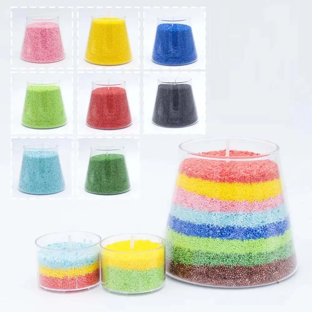 Colorful Pearl Sand Wax Candle Kit 20g + 5 Wicks – DIY Making Candle Making Kit Zpaxo
