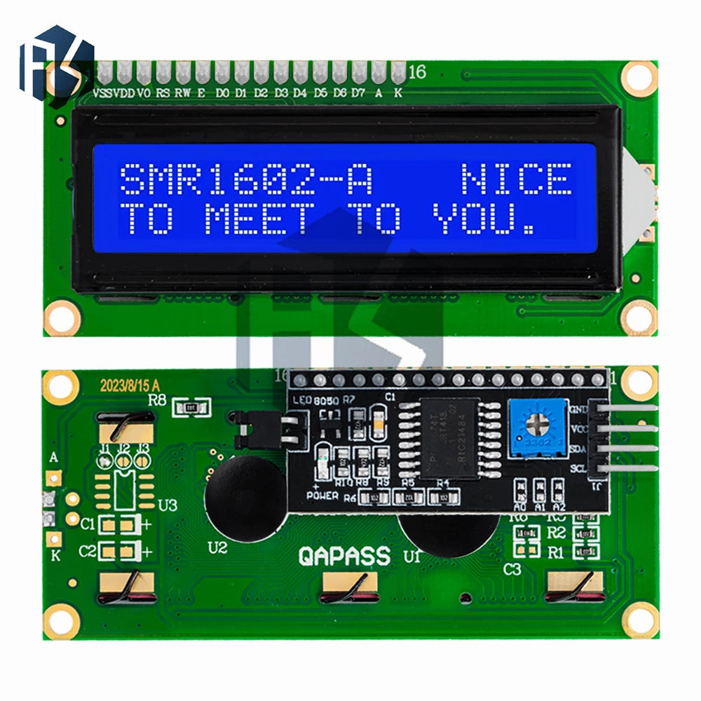 LCD1602+I2C LCD 1602 Module Blue Green Screen PCF8574 IIC I2C LCD1602 Zpaxo