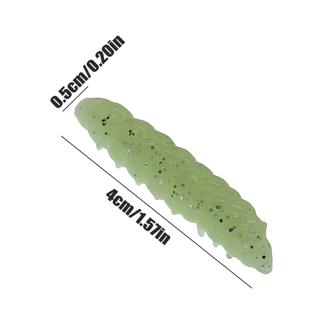 Box Luminous Simulation Grub Soft Baits Floating TPE Insect Lure