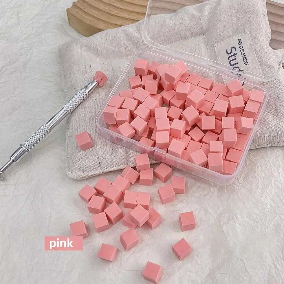 Nail Care Gradual Pat Cotton Clip Sponge Powder Puff Dizzy Dye Art