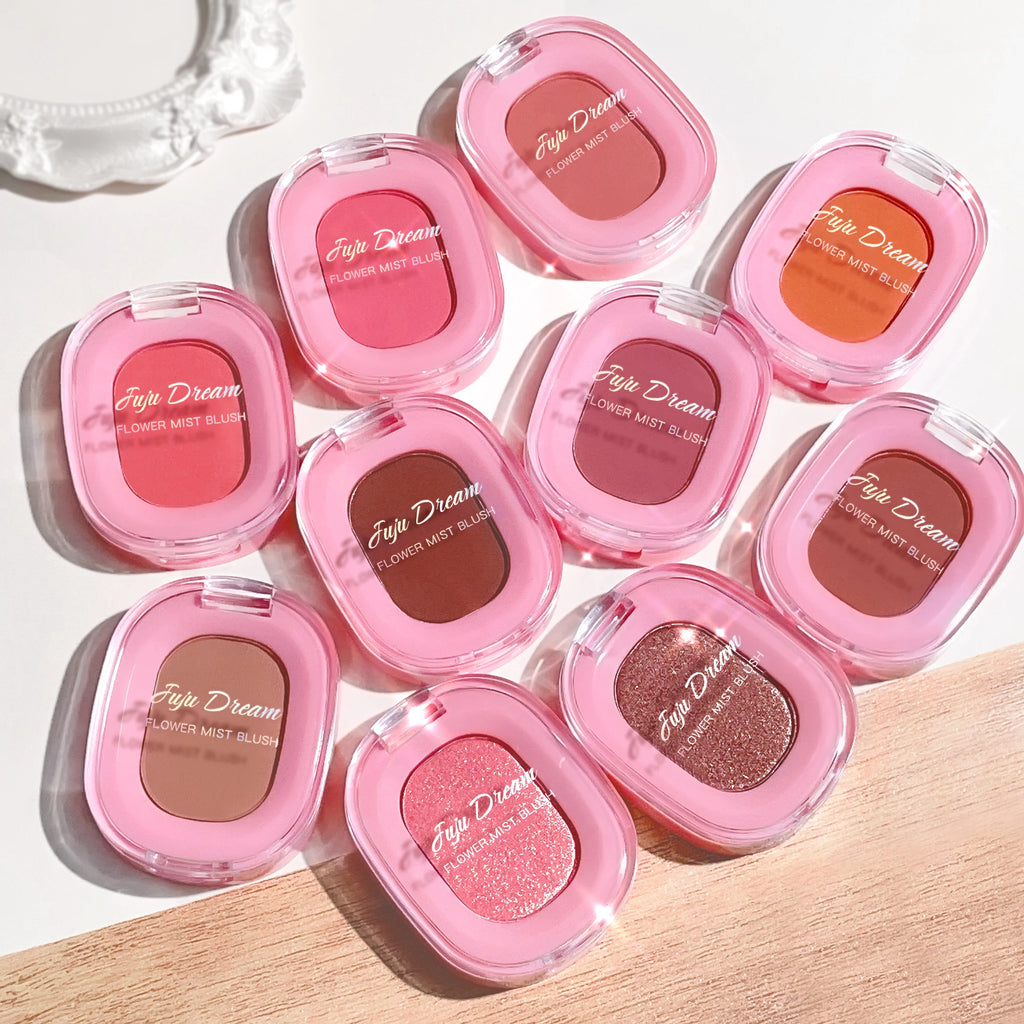 JUJu DREAM Flower Mist Blush Disc Monochrome Matte Powder Fine Flash Zpaxo