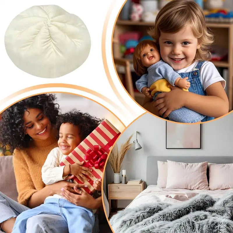 Plush Food Funny Plush Skin-Friendly Big Buns Design Pillows For Kids Living Room Decor Girls Boys Favorite Comfortable Zpaxo