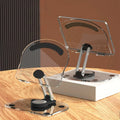 Transparent Rotating Stand Acrylic Plate Desktop Mobile Phone Tablet Zpaxo Black