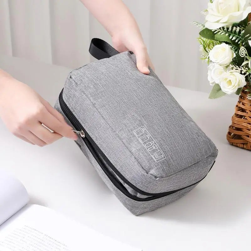Hanging Travel Toiletry Bag – Wet & Dry Separation Organizer