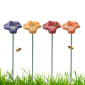 Creative Portable Bee Water Feeder Resin Flower Drinking Fountain