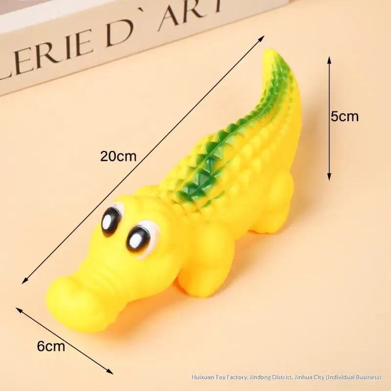 Interactive Games Squeaky Rubber Crocodile Dog Toy Durable Chew Play Zpaxo A3