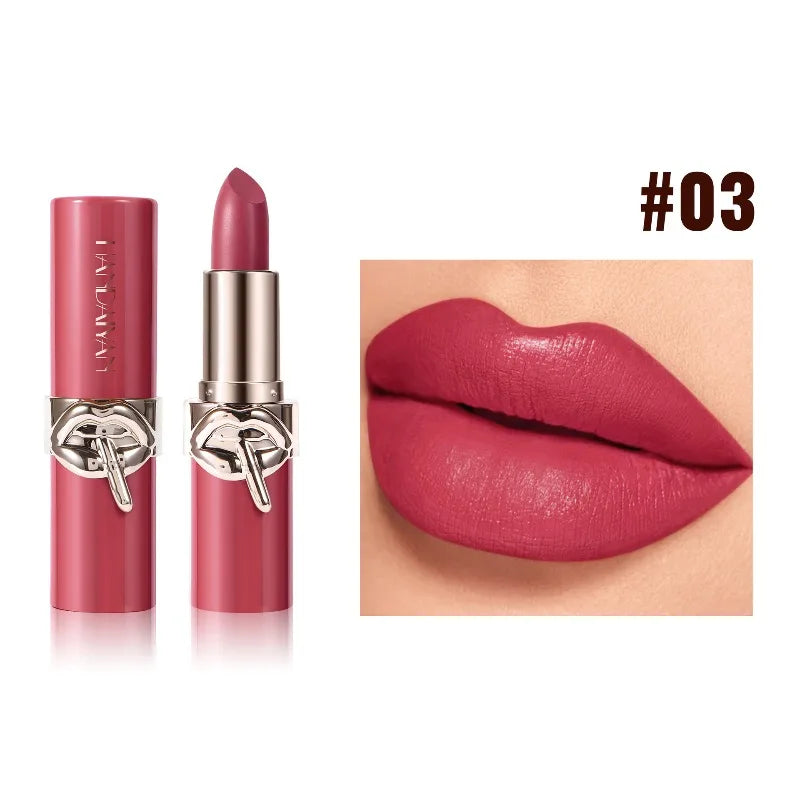 HANDAIYAN Matte Lipstick Waterproof Lasting Non-Stick Cup Lip Stain Classic High Pigment Lipstick Velvet Lip Cosmetics Makeup Zpaxo 03