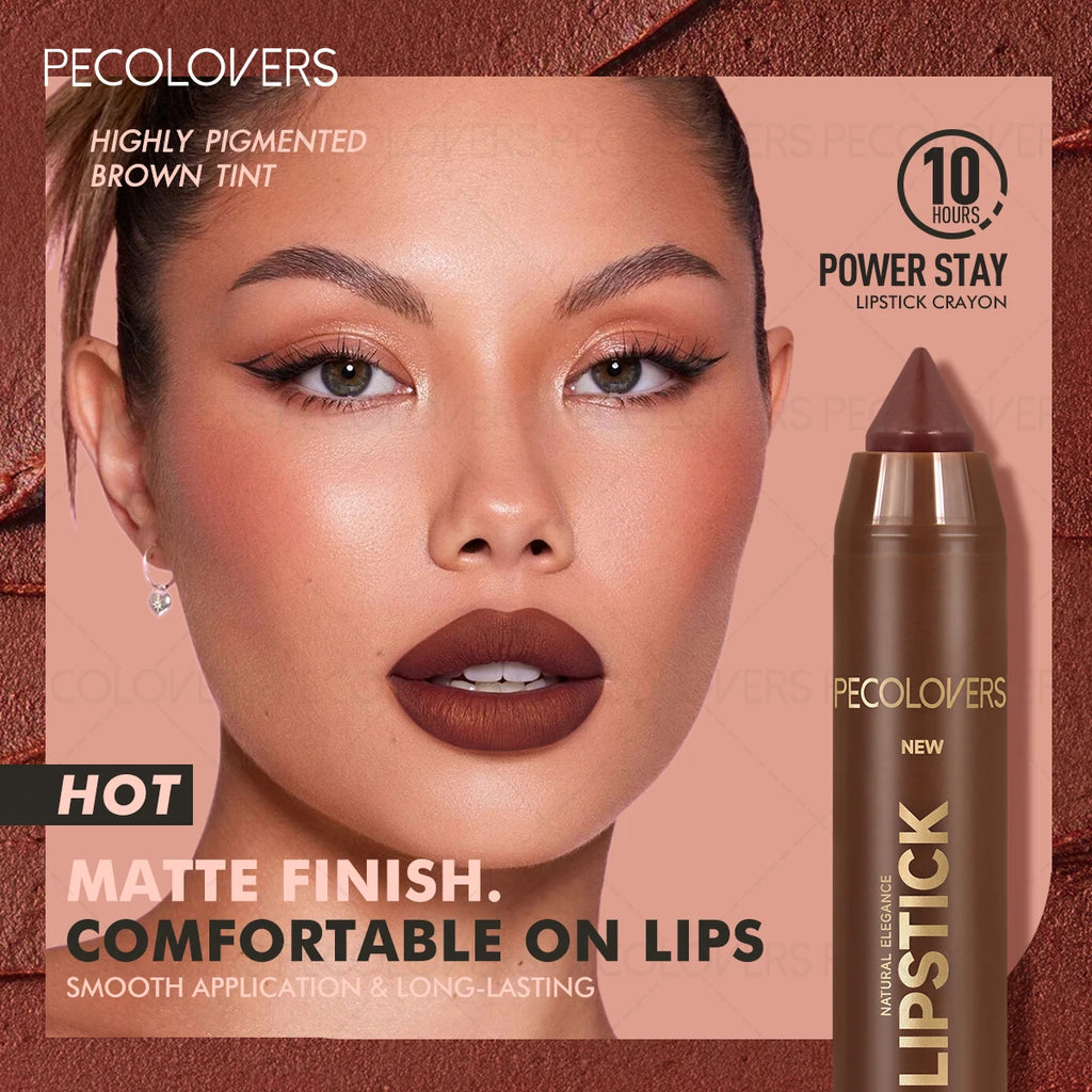 2-in-1 Lip Liner and Lipstick (1PC) - Matte Finish, For Defining Lip Contour, Fits Autumn and Winter Makeup Styles Zpaxo