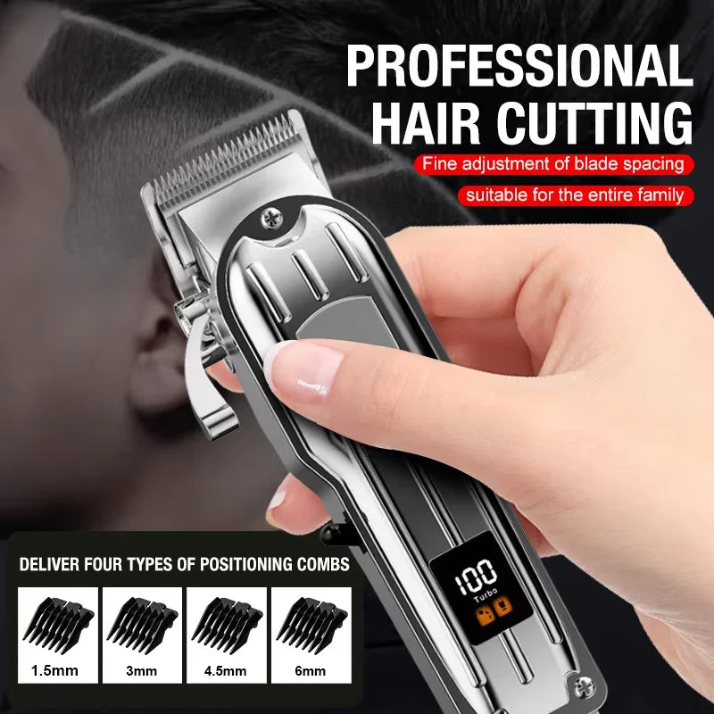 All Metal Blade Male Clipper Electric Hair Household Salon High-power