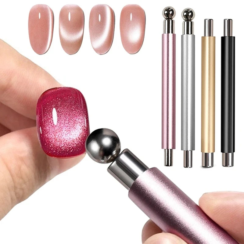 Cat Eye Magnetic Ball Nail Stick Tool Double-head Strong Magnet Pen