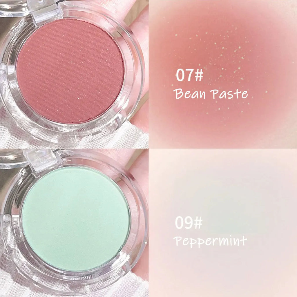 Daily single-color blush - Blush with a subtle wine-like sheen, fine glittering, natural color palette, pure makeup allure Zpaxo COMBO 01