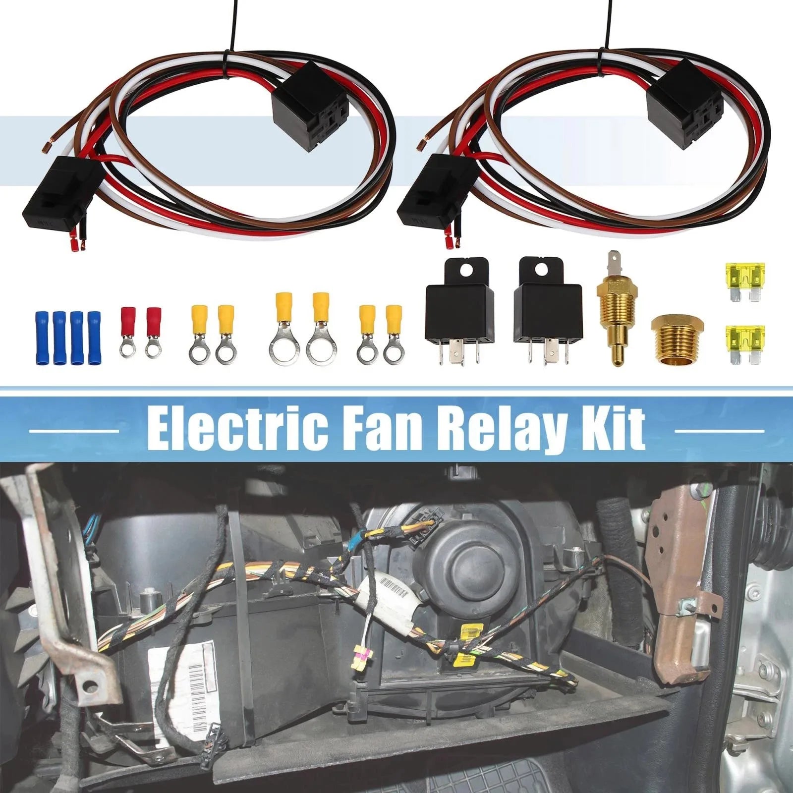 40 AMP Electric Fan Relay Cooling Thermostat 185 175 Off Temperature