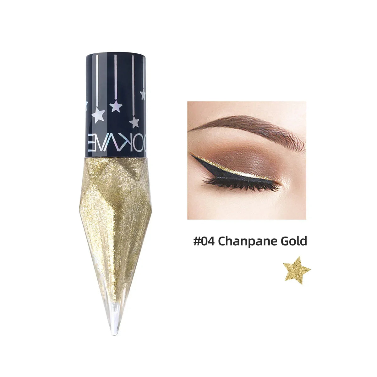 Shiny Eye Liners Pigment Silver Rose Gold Liquid Glitter Eyeshadow Zpaxo LK48E-04