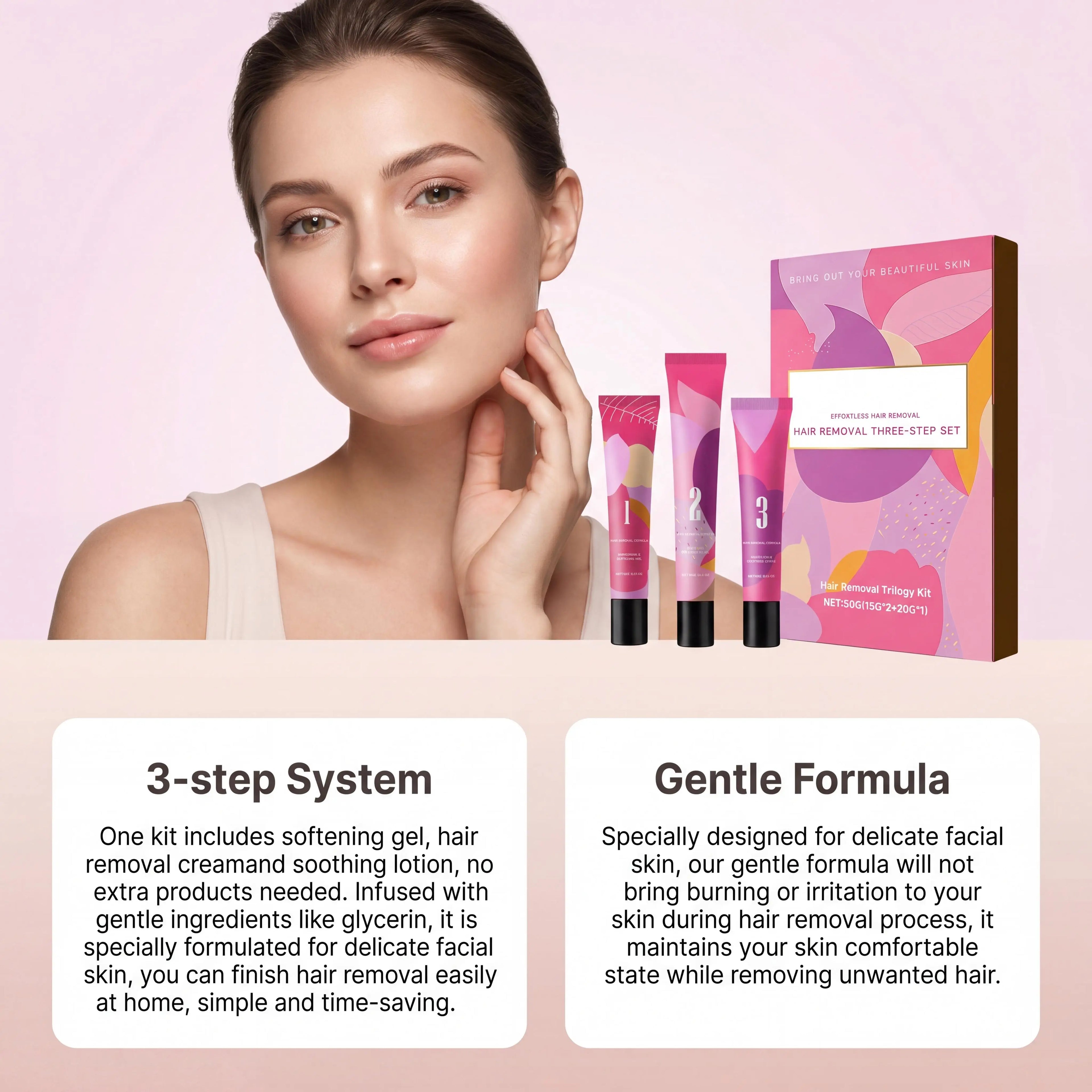 Painless Hair Removal Cream Kit for Face & Body | Zpaxo Hair Removal Cream Kit Zpaxo
