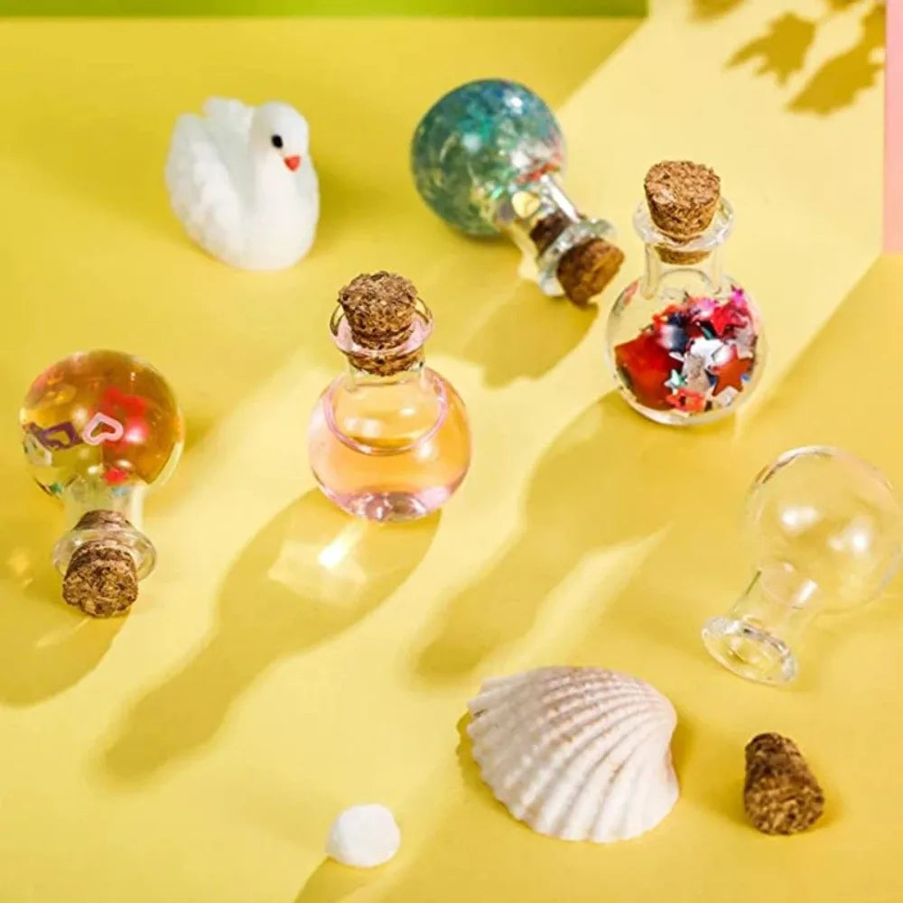 Clear Glass Candy Jars DIY Crafts Decorative Wedding Favor Cork Zpaxo Default Title
