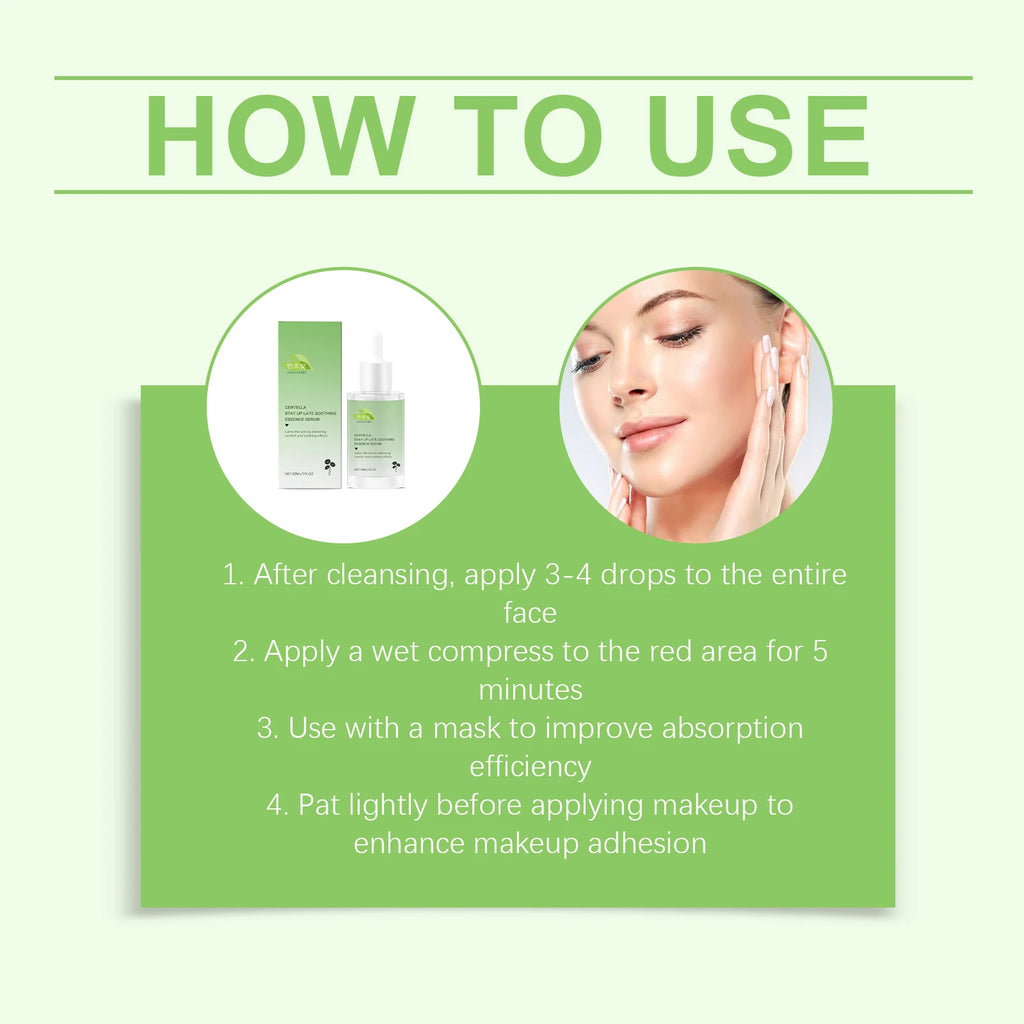 Centella Asiatica Soothing Serum - Moisturizing & Hydrating Care for Facial Skin, with Gentle Ingredients Zpaxo
