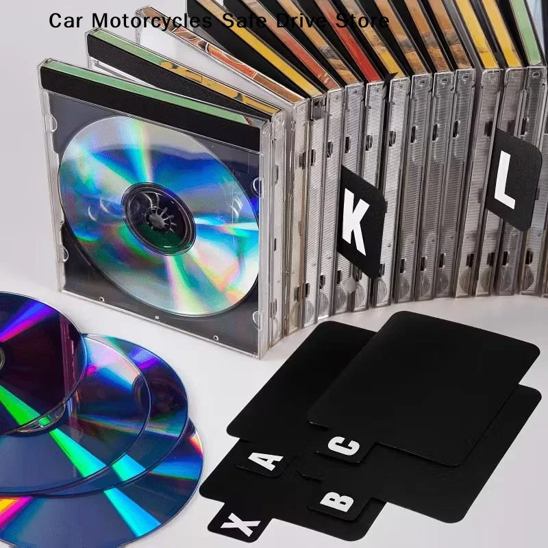 Space-saving CD DVD Vinyl Record Organizer Dividers A-z Alphabet File