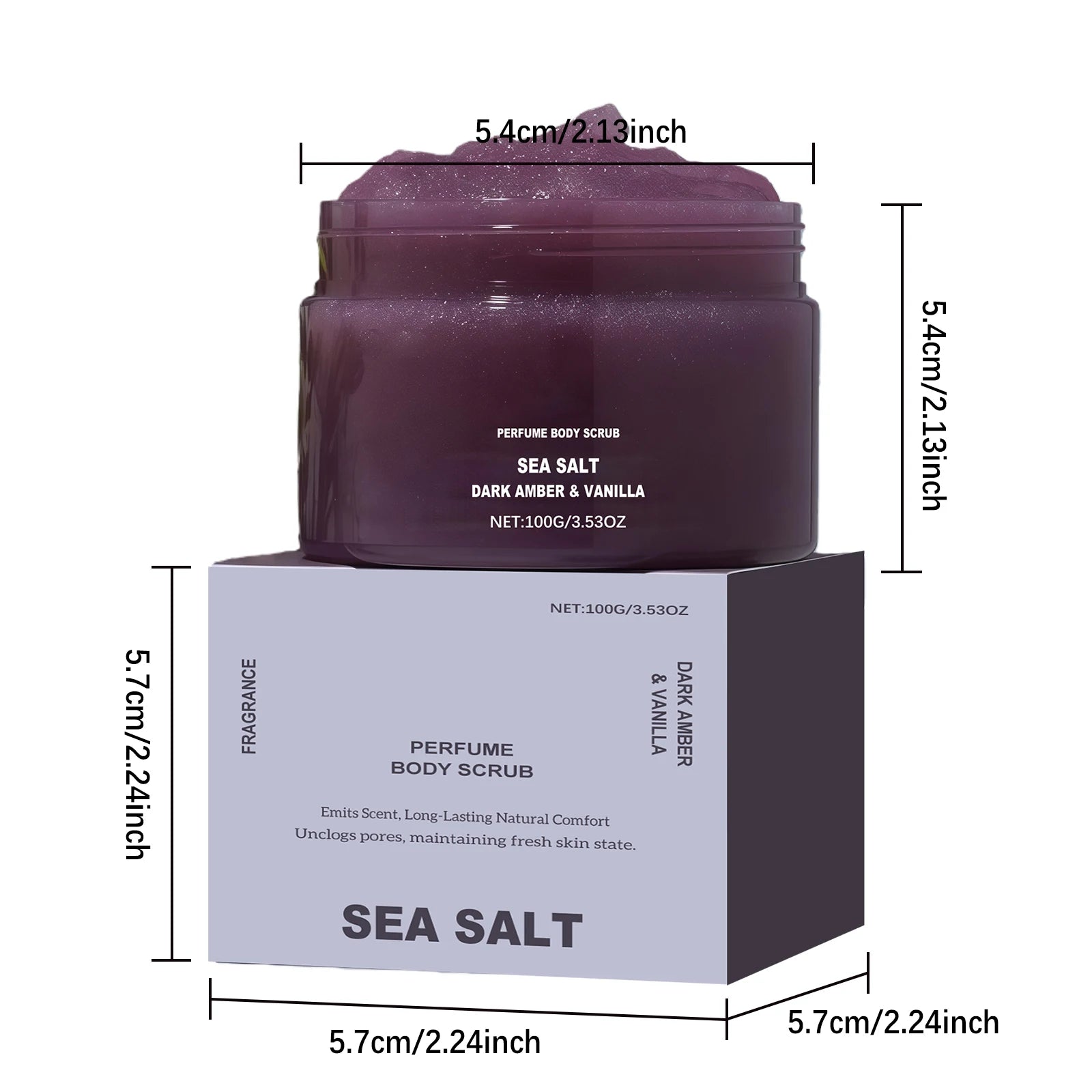 Hoygi Perfume Body Scrub – Rose Coral & Amber Vanilla 100g Body Scrub Zpaxo Amber Vanilla